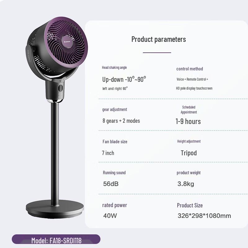 AIRMATE Quiet Energy-Saving Air Circulating Fan