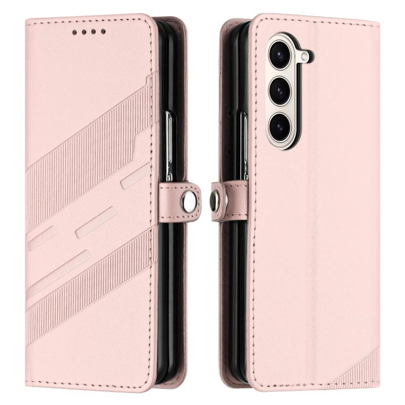 Thin Suede Flip Stand Leather Phone Case for Samsung Galaxy Z Fold 7 5G 6 5 4 3 Fold7 Fold6 Fold5 Fold4 Wallet Card Cover Coque