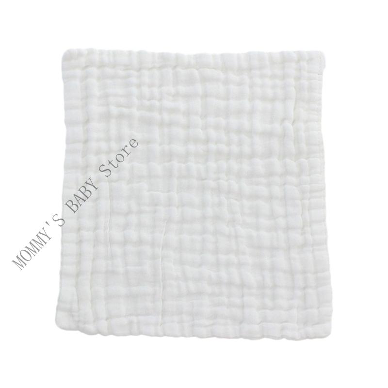 H3CD Reusable Baby Drooling Bib Comfortable 30cm Square Washable Cotton Nursing Bib With Fun Pattern