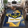 Crystal Velvet Rug Fenerbahçe FC Print Custom Name Text Floor Mat Home Decor