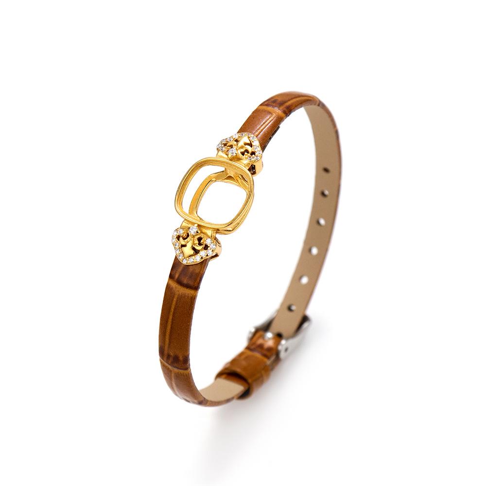 

Срібна позолочена намисто-браслет та ремінець для годинника S925 Gold Color