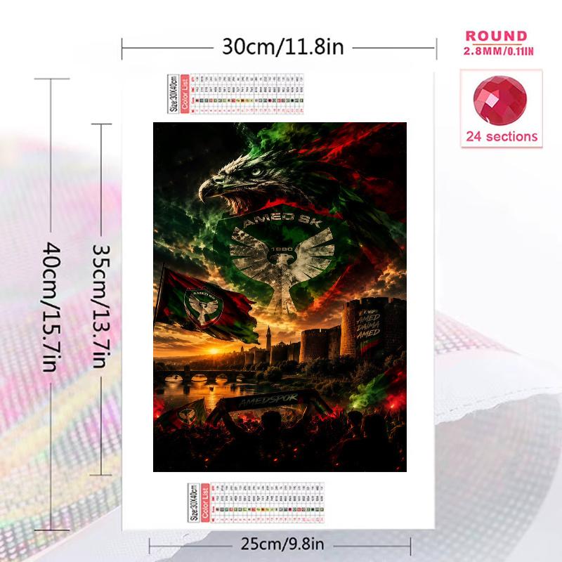 Eagle Emblem Streetwear Graphic 100% Round Full Drill 5D DIY Diamond Painting Embroidery Cross Stitch Rhinestone Decor