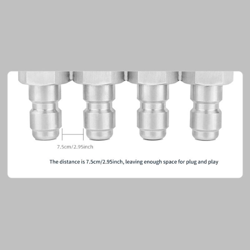 Edelstahl Hochdruckreiniger Düse Verstellbarer Sprüher Gewinkelt für Auto Haus Außenreinigung Zubehör