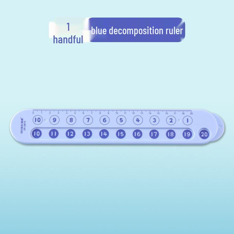 Montessori Math Decomposition Ruler: Kindergarten & First Grade Arithmetic Teaching Aid 25.5cm синий