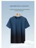 Summer Sports Tie-Dye Gradient T-Shirt Set for Men and Women: Casual Round Neck, Short Sleeve.