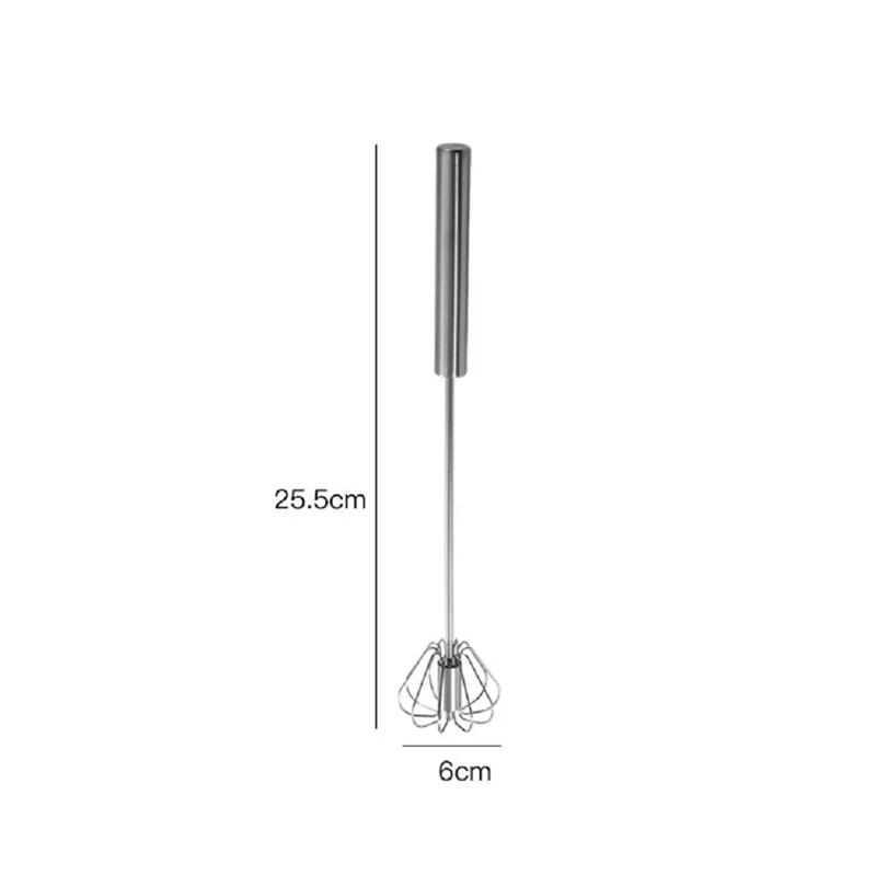 

1pc Stainless Steel Egg Beater Semi-Automatic Hand Push Whisk Durable Kitchen Tool for Baking Cream Mixing Effortless Design