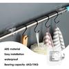 8PCS Curtain Rods No Drilling,No Drill Curtain Rod Brackets Hooks Nail Free Adjustable,Stick On Curtain Rod Transparent Hook Holders for Home