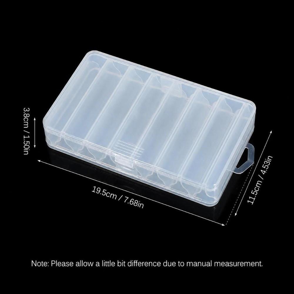 2PCS 14 Compartments Fishing Tackle Box Double Sided Fishing Bait Box  for Outdoor Fishing