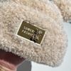 Cute Bear Ear Plush Beanie Hat Thickened Winter Beanie Cap Casual Bear Ear Hat  For Women