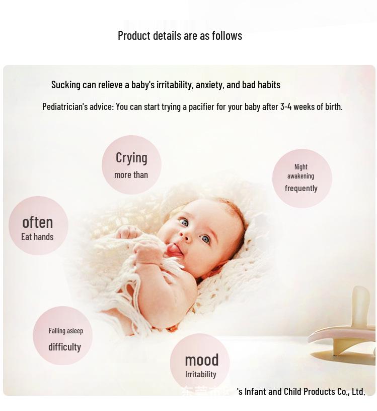 Super Soft Pacifier for Newborns, 0-6 Months, Imitates Breast Milk, Flat Head Design