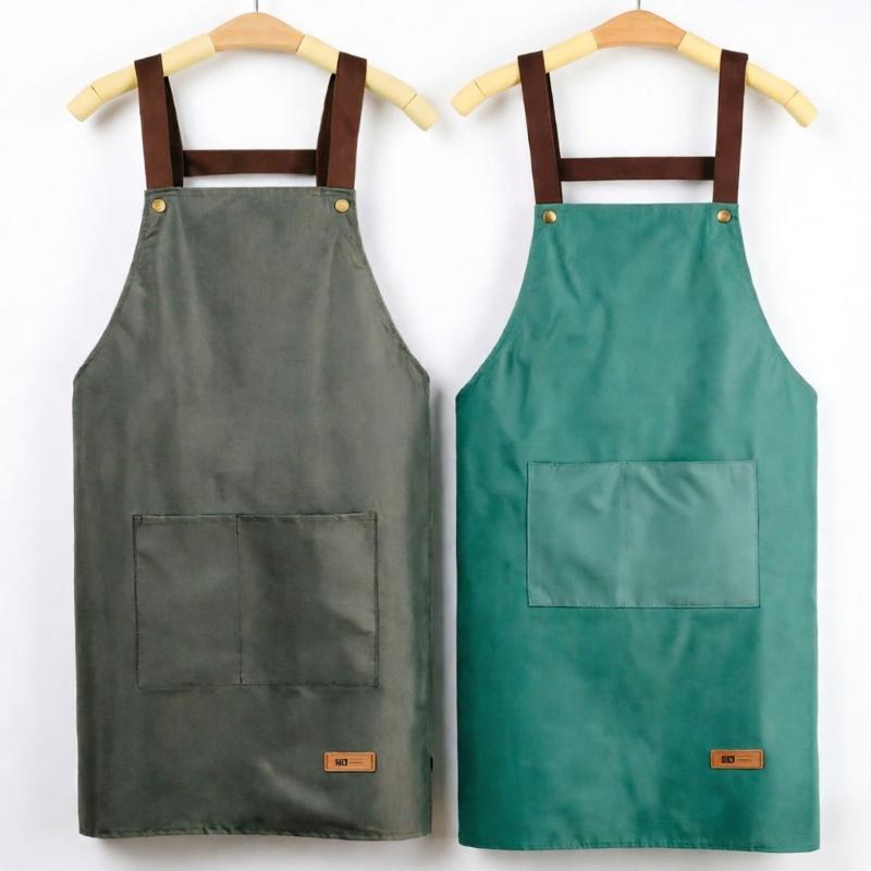 Kitchen Apron Waterproof Oil Proof Durable Unisex Work Apron for Home Cooking Restaurant BBQ Gift for Baking Enthusiasts