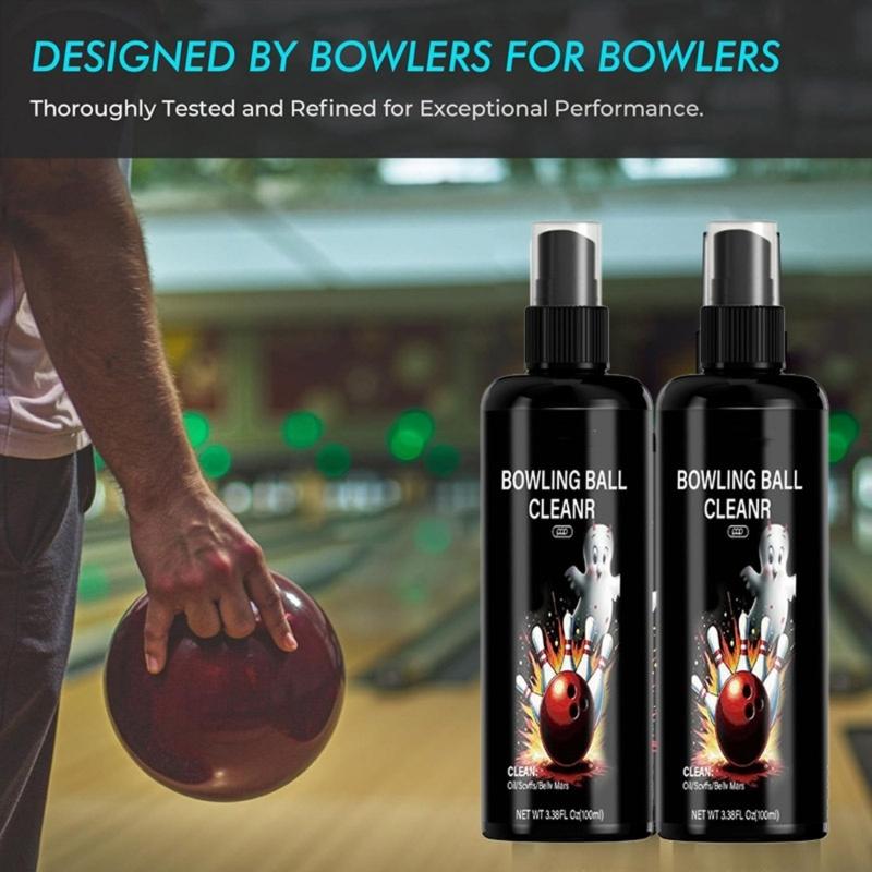 Professional Strength Bowling Ball Cleaner Sprays Cleaning Solution Comes With Absorbent Towel Perfect For Evening Game