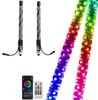 RGB Spiral Whip Light Pair for Truck SUV Jeep