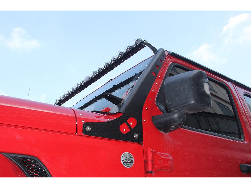 In-Stock 52/50-Inch Metal Light Bracket for JL Wrangler Windshield A-Pillar Roof