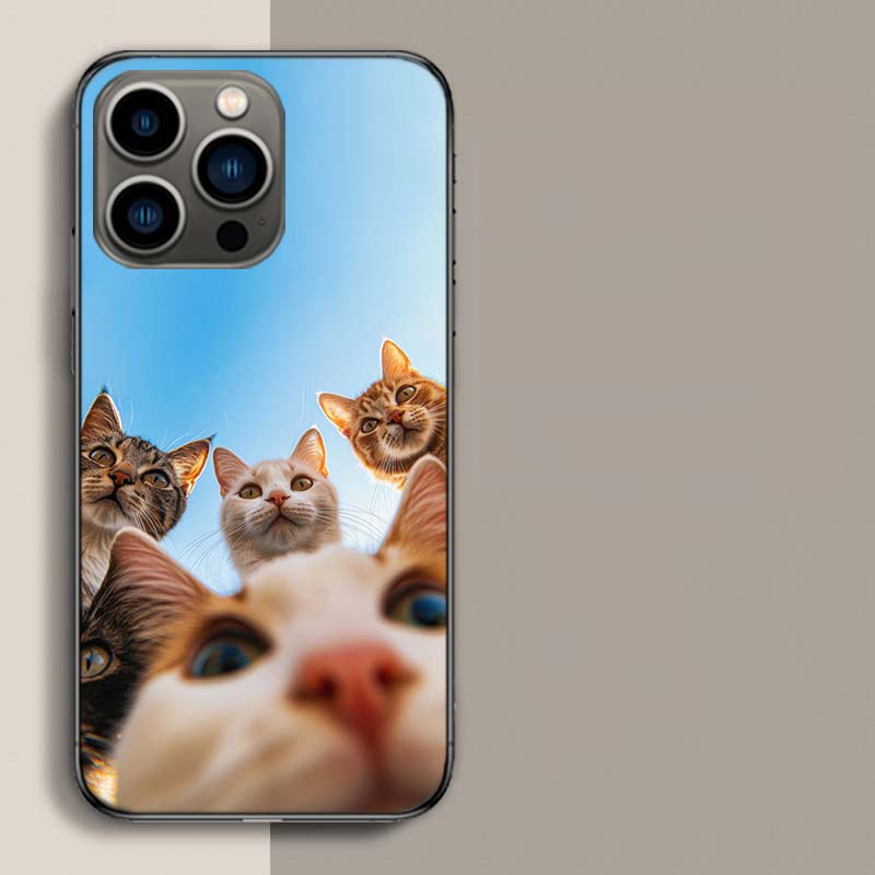 Kat Vakantie Telefoonhoesje Voor Iphone 17 Air 15 Pro 14 Plus 16 Pro Max 17E 16E 12 13 Mini 11 Cover Schattige Fundas