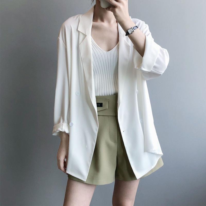 Women's Summer Thin Chiffon Suits Jacket Blazer For Men Sunburn Protection Casual Coat Office Lady Women