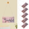 5 Set Wooden Letter Plaque Door Wall Decor Front Porch Shop Holiday Decoration Hanging Pendant