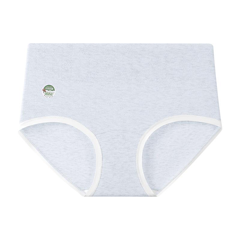 Large Size Female Spring and Autumn Cotton 10a Antibacterial Extension Crotch High Waist Abdominal Non-mark Hip Briefs