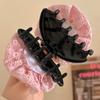 New Korean Sweet Cute Rose Hair Grab for Women Elegant Design Horsetail Shark Clip Colorful Vacation Hair Accessories