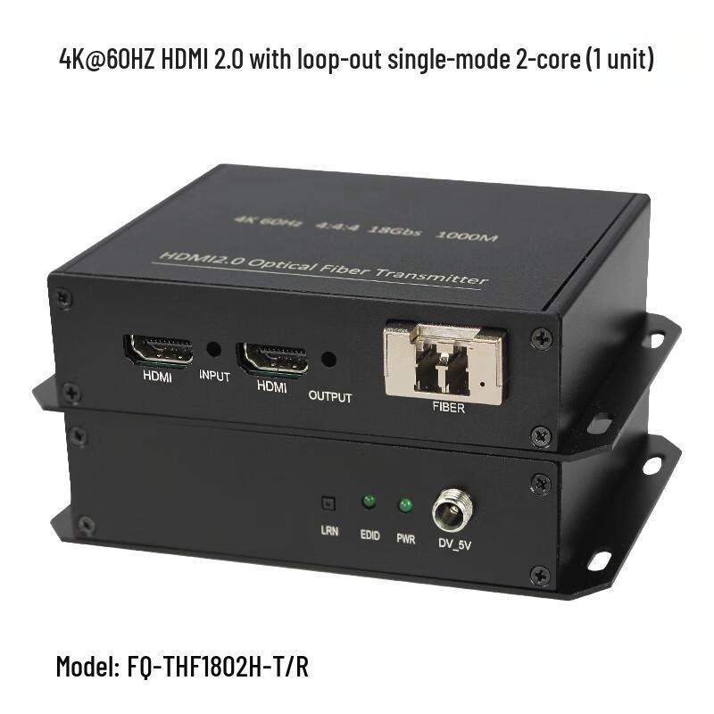 

4K@60Hz HDMI 2.0 Fiber Optic Transceiver with Loop Out