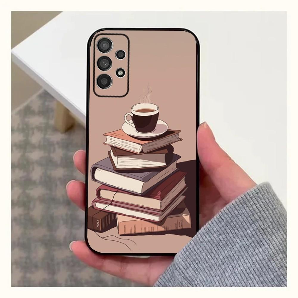 

Чехол для телефона Девочка с книжной полкой для Samsung Galaxy A13,A21s,A22,A31,A32,A52,A53,A71,A80,A91, Мягкий черный чехол Samsung a31