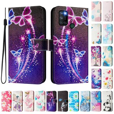 Fireworks Butterfly Luxury Painted Leather Case Wallet Book Style Cover for Oppo A72/A52/A92 4G,A36 4G,Reno 8/9,Realme 8/9/10/11/12...