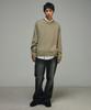 SIGNATURE V-Neck Relaxed Knit [Khaki Gray]