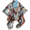 Bohemian Cashew Flower Silk Mulberry Silk Plain Crepe Satin Handmade Hemming 110 Large Square Scarf Silk Scarf Shawl