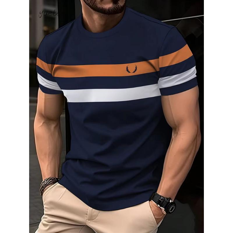 Men's T-Shirt New Casual Summer Outdoor Men Short Sleeved Tee Fashion Simple  Loose Breathable Men's Clothing Round Neck Men Top