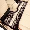Mats, Retro French-Style Interior Decorative Mats, Non-Slip, Water-Absorbent, Easy-To-Clean Mats, Can Be Cut to Fit, Semi-Enclosed Car Floor Mats