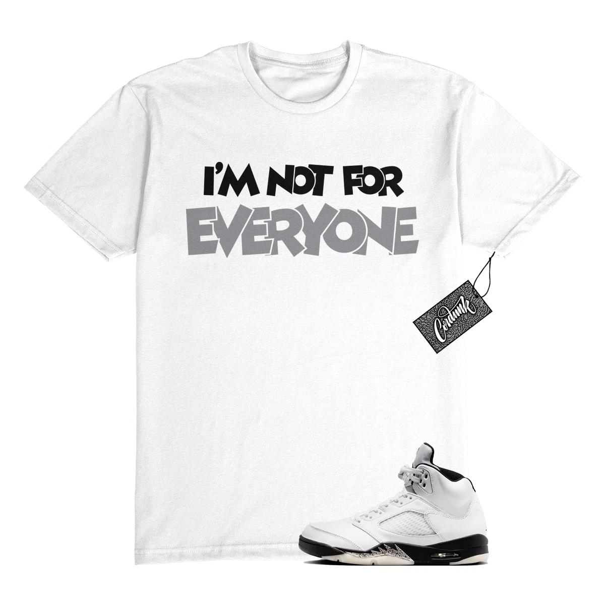 5 Reverse Metallic White Black T Shirt Match N4E M
