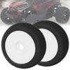2pcs RC Rubber Tires 17mm Hex Wheel Hub for 1 8 Buggy Truck Off Road Model Crawler Car