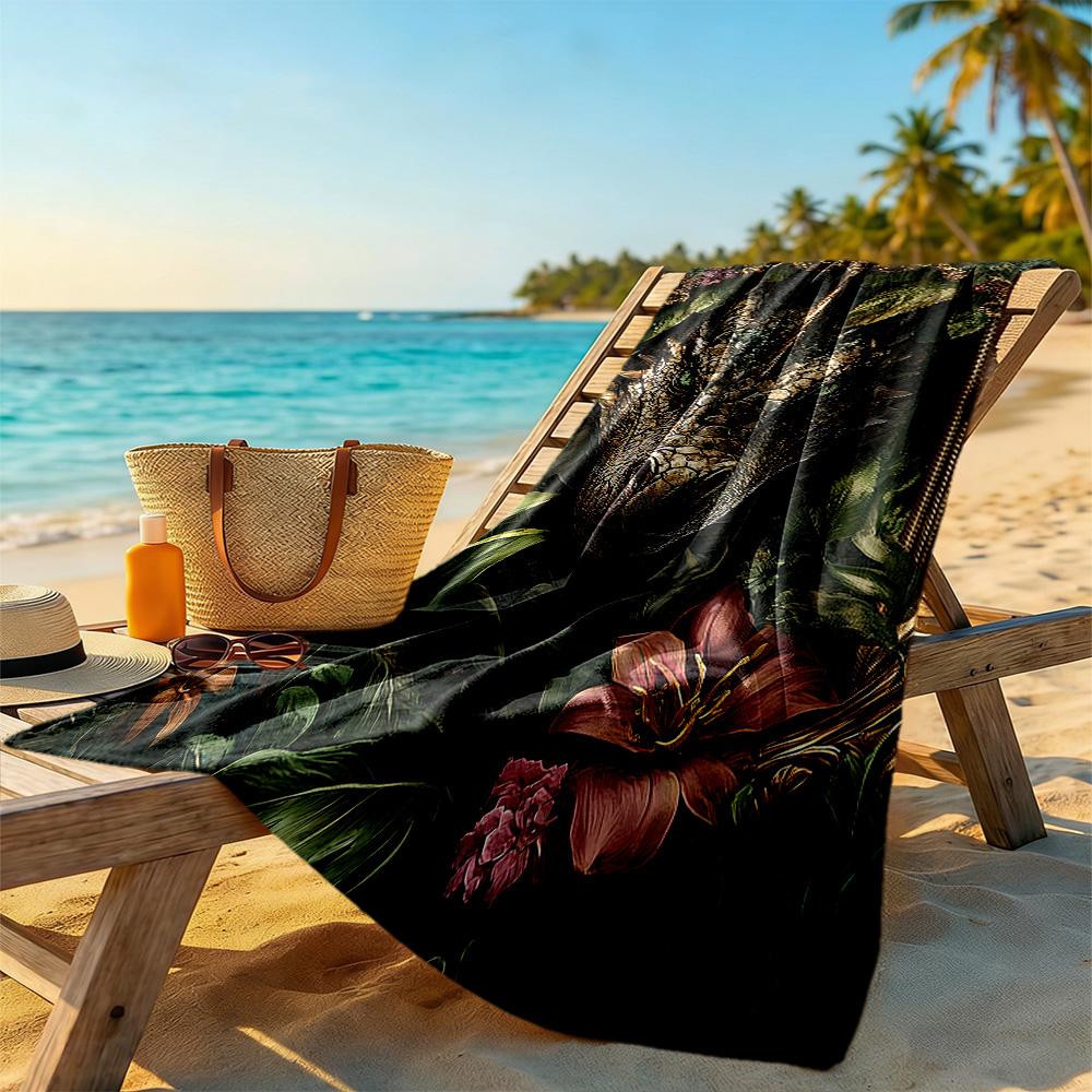 Dragon Beach Towel High Absorbency & Quick-Dry Comfortable Lightweight