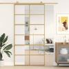 VidaXL Gold Sliding Door 102.5x205cm Clear ESG Glass and Aluminum 155168