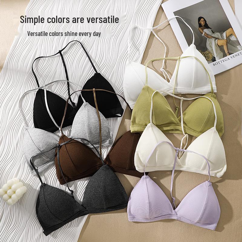 Large Backless French Triangle Deep V-Neck Camisole Bra for Women