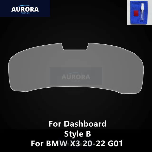 For BMW X3/X4 18-22 G01 G02 Dashboard Transparent TPU Protective Film Anti-scratch Repair Film Accessories Refit