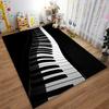 Modern Black and White Piano Keyboard Carpet for Home Decor Suitable for Use As an Anti-slip for Living Room Bedroom Sofas