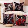 Anime Cool Hot H-Hellsings Pillow Case Anti-dustmite Pillow Invisible Zipper Silky Short Plush Sofa Cushion Cover