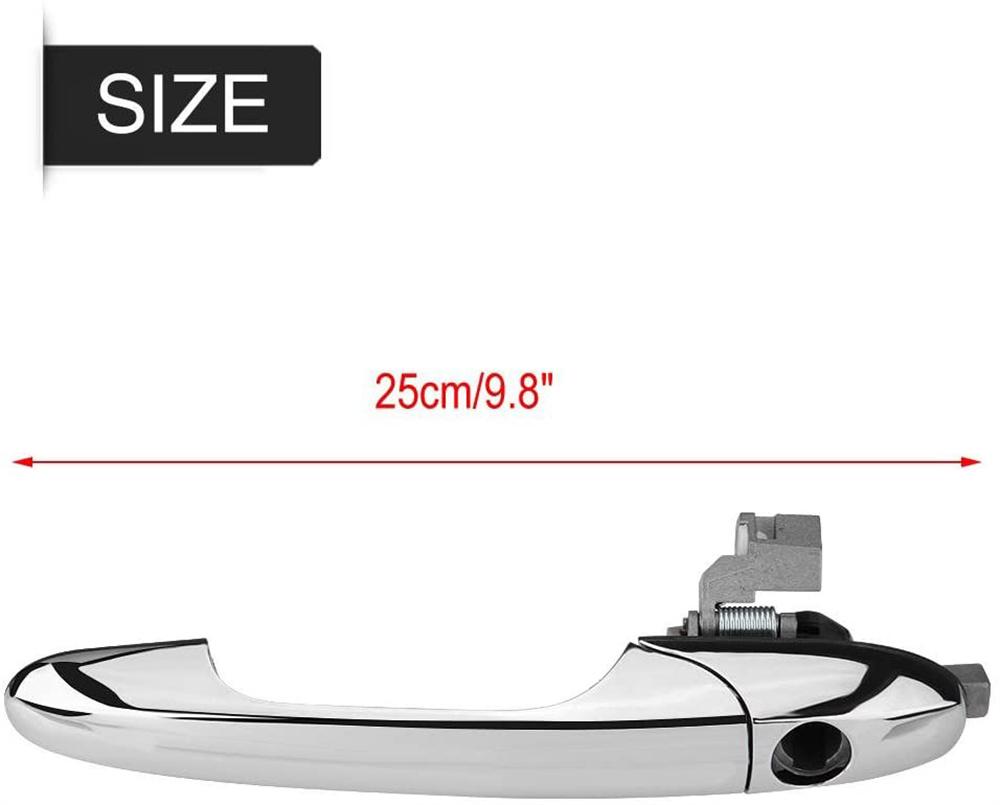 For 12-20 Fiat 500 Front Driver Side Exterior Outside Chrome Door Handle Left x1