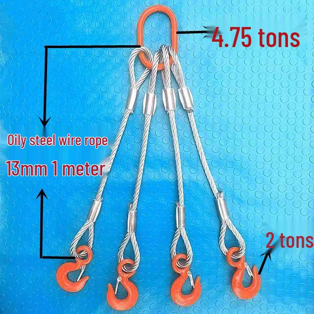 Wire Rope Sling Variants: Pressed Wire Rope, Lifting Hook, Two-Leg, Three-Leg, Four-Leg.