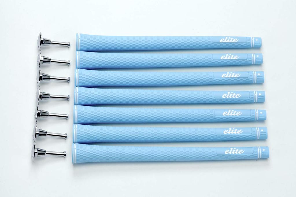 Elitegrips Golfové gripy S40 perleťově světle modré se zadní linií 7dílná sada, modrá,