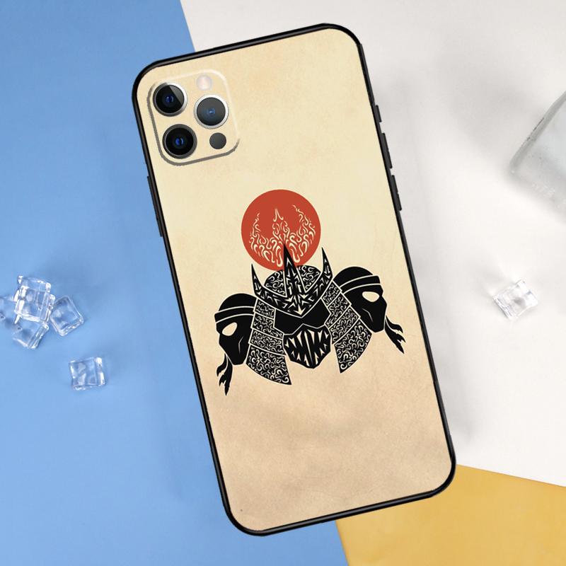 Japanese Samurai Ninja Phone Case For iPhone 15 Pro 16 Pro 11 13 14 Pro Max 12 Mini XR 16 15 Plus 16e Cover Shell