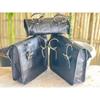 Goat Leather Motorcycle Saddlebag Luggage Bag For Sportster Quick Open