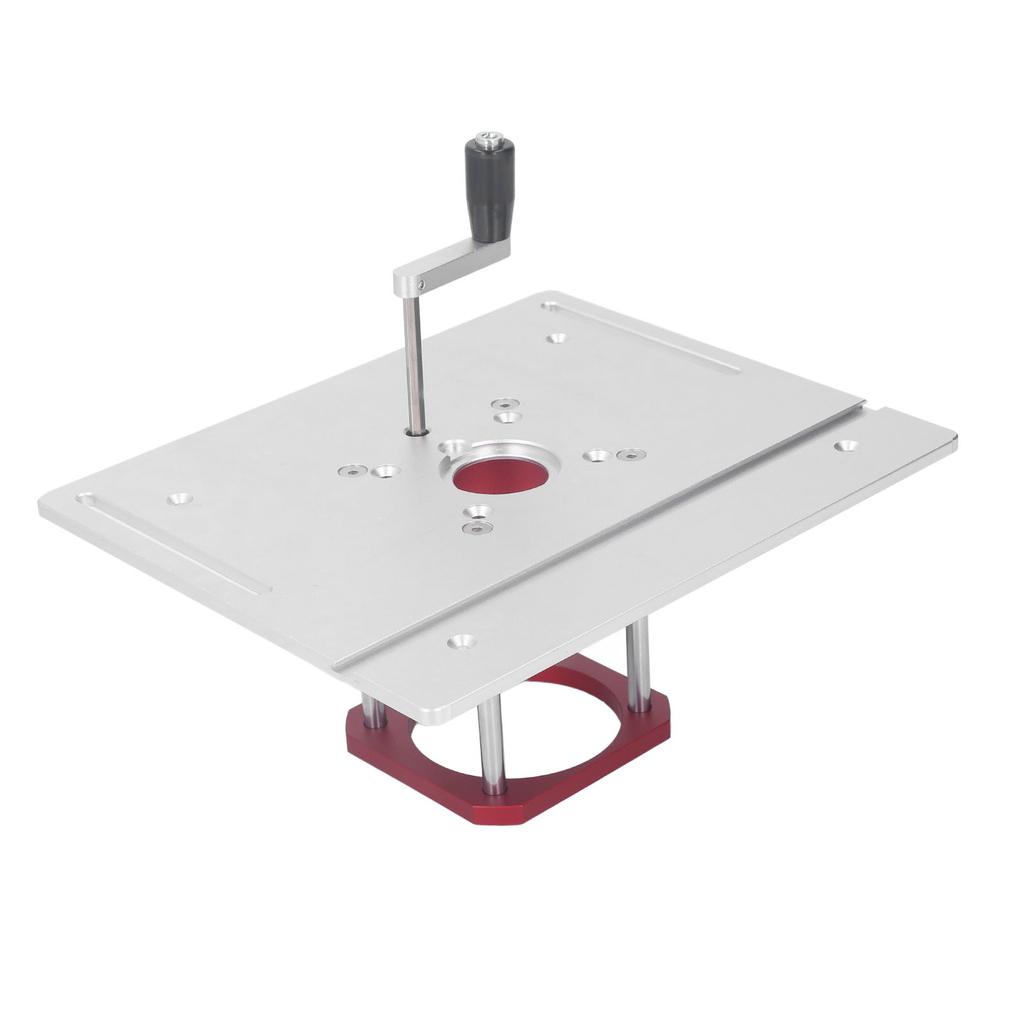 0‑54mm Router Table Lifting Base with Handle Aluminum Alloy Woodworking Flip Board for 64‑65mm Trimming Machine