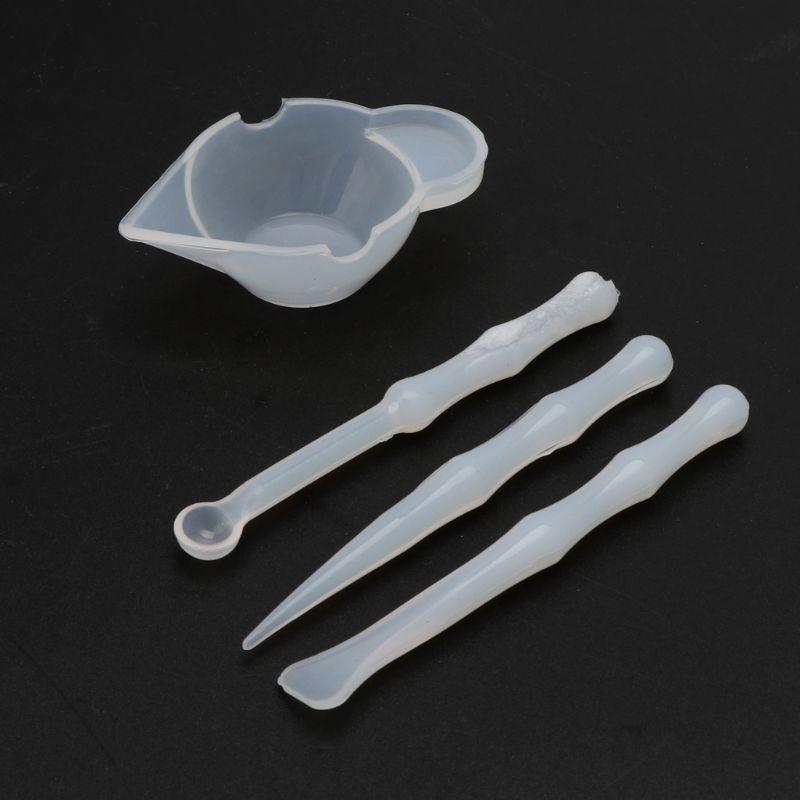 Silicone stir bar Mix Cup Mold Epoxy Resin Tools Reusable Mixing Measuring Cups DIY Jewelry Making Stick Handmade Accessories