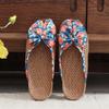 Summer Grass Mat Slippers Home Rattan Butterfly Knot Slippers Indoor Home Summer Women Linen Slippers