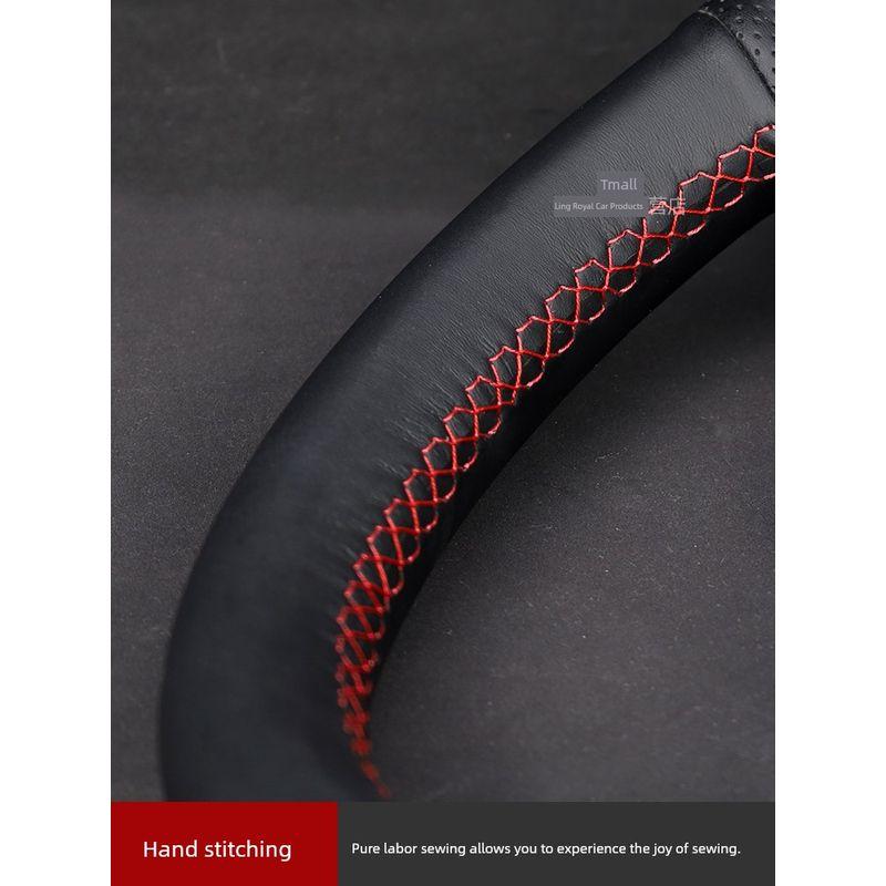 Suitable for 23 Changan Uniz Qiyuan A07 Extended Range Pure Electric Qiyuan Q05 Car Steering Wheel Cover Leather Hand Sewing
