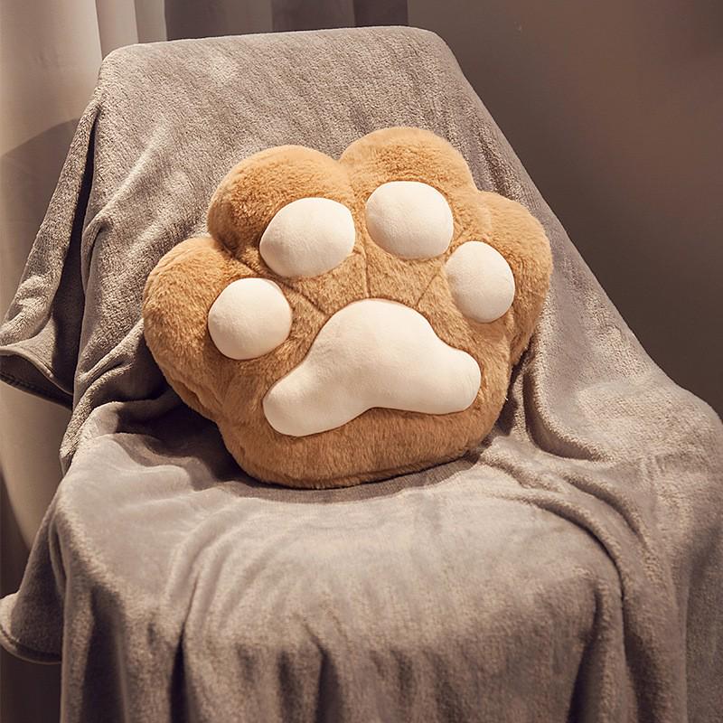 

Ковдра-подушка 2-в-1 «Котяча лапка» для кондиціонування повітря: Офісна спинка, подушка для сну, поперекова підтримка для автомобіля плюс логотип Pillow Only 40*35cm темно-коричневого кольору