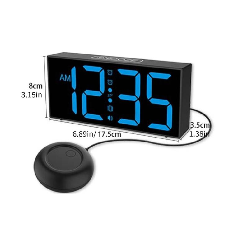 Alarm Clocks for Bedrooms Heavy Sleepers,Vibrating Alarm Clock with Bed Shaker,4Dimmers,Snoozes Brightness Adjustable