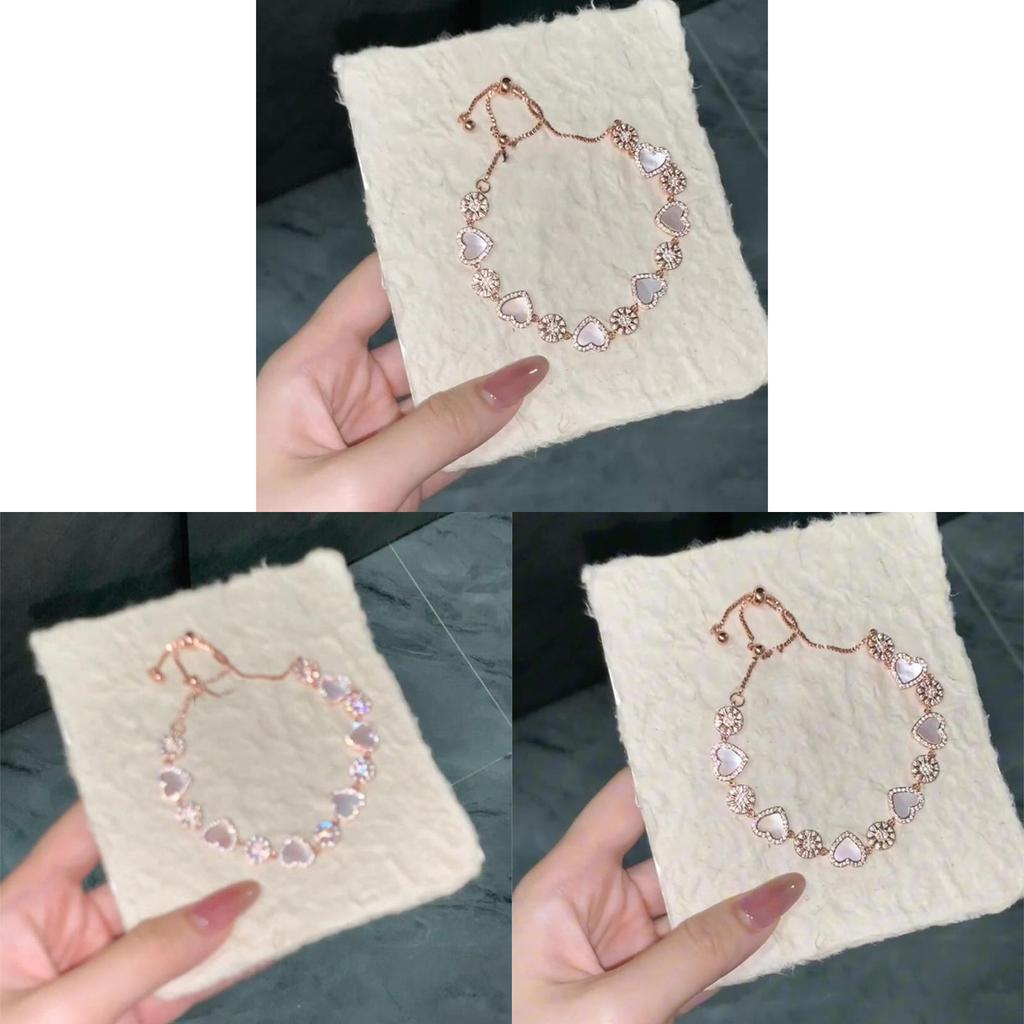 Handcrafted Heart Shape Adjustable Bracelet With Copper Plastic Material For Girls Gift Ideas